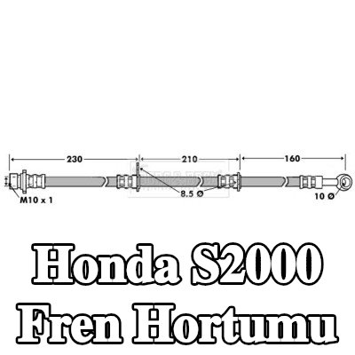 BORG & BECK Fren hortumu 605mm — Honda S2000