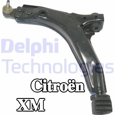DELPHI ذراع التعليق للمحور الأمامي الأيسر, السفلي, صفائح فولاذية, مع وصلة كروية — Citroën Xm