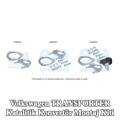 BM CATALYSTS Katalitik konvertör montaj kiti — 2002 Volkswagen Transporter
