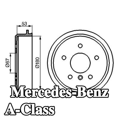 BOSCH أسطوانة الفرامل للمحور الخلفي, 220mm — Mercedes-Benz A-Class