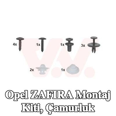 VAN WEZEL Montaj Kiti, çamurluk — Opel Zafira