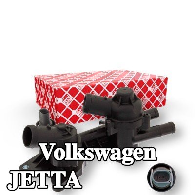 FEBI BILSTEIN غلاف الثرموستات مع الحشية/المانع للتسرب, مع مفتاح درجة الحرارة — 2005 Volkswagen Jetta