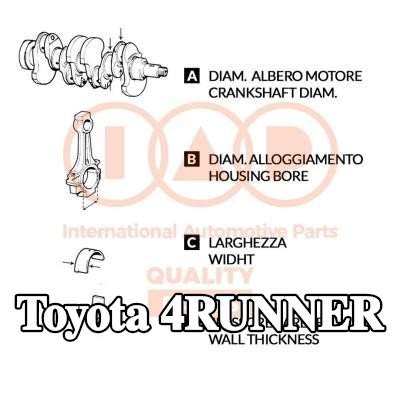 IAP QUALITY PARTS مجموعة محامل العمود المرفقي — 2002 Toyota 4runner
