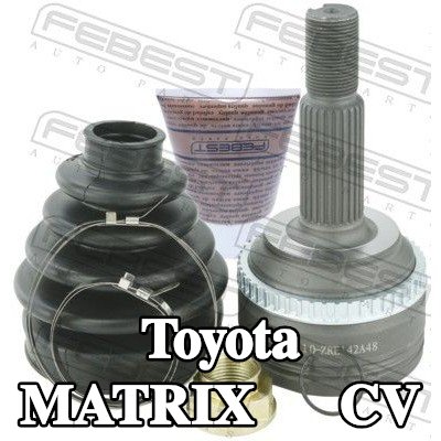 FEBEST وصلة المحور الأمامي, جانب العجلة, مع حلقة مستشعر ABS — Toyota Matrix