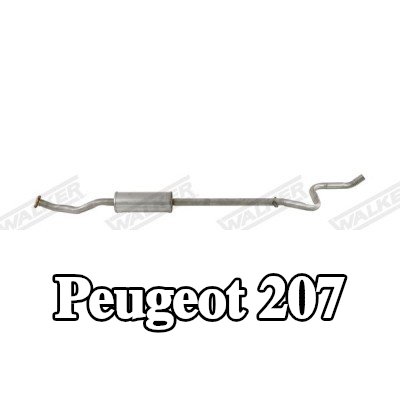 WALKER كاتم الصوت الأوسط 2120mm, بدون قطع التثبيت — 2006 Peugeot 207