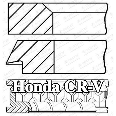 GOETZE ENGINE مجموعة حلقات المكبس — Honda Cr-v