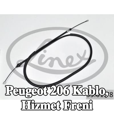 LINEX Kablo, hizmet freni — Peugeot 206