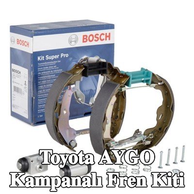BOSCH Aksesuarları dahil tambur fren kiti, tekerlek fren silindiri ile — Toyota Aygo