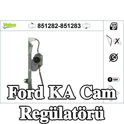 VALEO Sol ön cam regülatörü, Elektrikli, elektrik motoru olmadan — 2011 Ford Ka