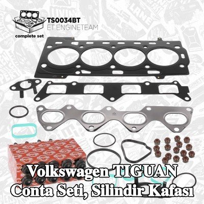 ET ENGINETEAM Conta seti, silindir kapağı vida seti ile silindir kapağı, valf gövdesi contalı — 2016 Volkswagen Tiguan