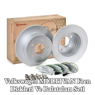 BREMBO Delikli olmayan fren diskleri ve balataları seti, gıcırtı önleyici plaka ile, cıvata/vida ile — 2012 Volkswagen Multivan