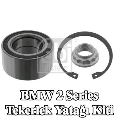 FEBI BILSTEIN Tekerlek yatağı kiti Arka Aks, ABS sensör halkalı, entegre manyetik sensör halkalı, tutma halkası, aks somunu ile — 2012 BMW 2 Series
