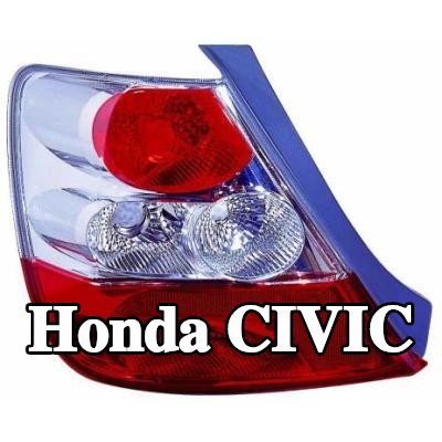 ABAKUS المصباح الخلفي الأيسر, بدون لمبة, بدون حامل لمبة — 2002 Honda Civic