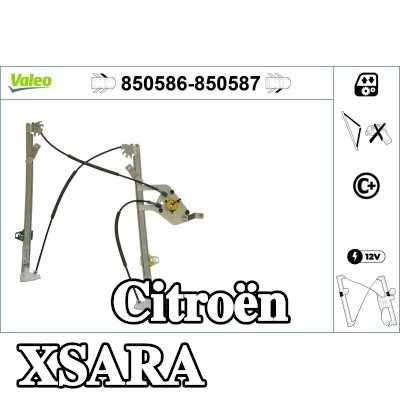 VALEO مُحرك نافذة أمامي أيسر, كهربائي, بدون محرك كهربائي — Citroën Xsara