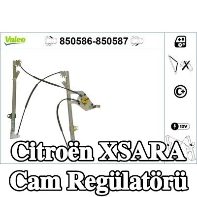 VALEO Sol ön cam regülatörü, Elektrikli, elektrik motoru olmadan — Citroën Xsara
