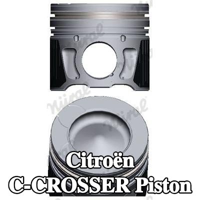 NÜRAL Keystone bağlantı kolu için piston, soğutma kanallı, piston segman taşıyıcısı ile — Citroën C-crosser