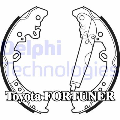 DELPHI أحذية فرامل اليد — 2012 Toyota Fortuner