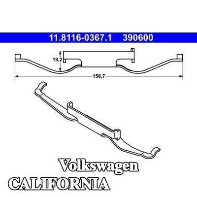 ATE زنبرك، مكبس الفرامل — 2012 Volkswagen California
