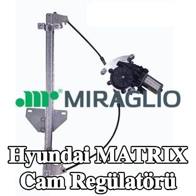 MIRAGLIO Sağ arka cam regülatörü, Elektrikli, elektrik motorlu — Hyundai Matrix