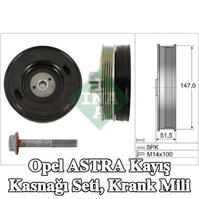 INA Kayış Kasnağı Seti, krank mili — 2019 Opel Astra