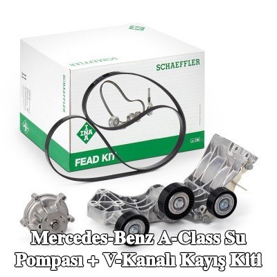 INA Water Pump + V-Ribbed Belt Kit Check alternator freewheel clutch & replace if necessary — 2012 Mercedes-Benz A-Class