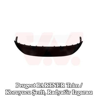 VAN WEZEL Trim / koruyucu şerit, radyatör ızgarası Üst — Peugeot Partner