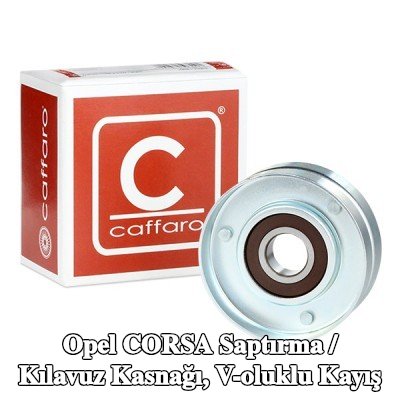 CAFFARO Saptırma / kılavuz kasnağı, V-ribbed belt Outer Diameter: 70mm — 1990 Opel Corsa