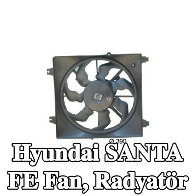 MAHLE Fan, radyatör 390mm, radyatör fan kapağı, entegre regülatörsüz — 2002 Hyundai Santa Fe
