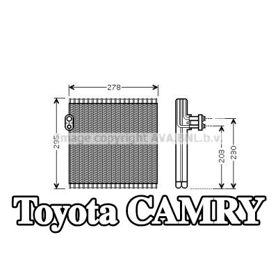 PRASCO مبخر مكيف الهواء — Toyota Camry