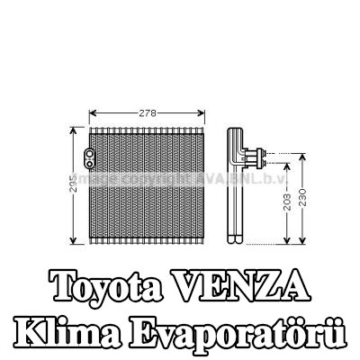 PRASCO Klima evaporatörü — Toyota Venza