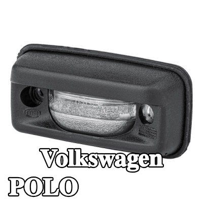 HELLA مصباح لوحة الأرقام الأيسر, يمين, مع حامل لمبة — 1990 Volkswagen Polo