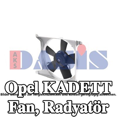 AKS DASIS Fan, radyatör 350mm — Opel Kadett