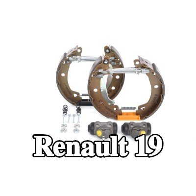 BOSCH مجموعة فرامل أسطوانية مع الملحقات, مع أسطوانة فرامل العجلة — Renault 19