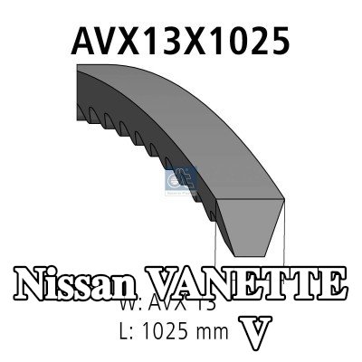 DT Spare Parts مجموعة الحزام V — 1995 Nissan Vanette
