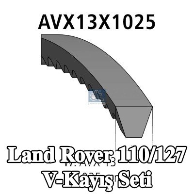 DT Spare Parts V-Kayış Seti — Land Rover 110/127