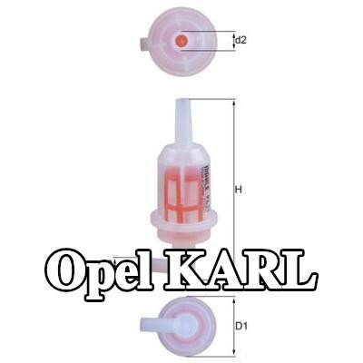 MAHLE مرشح الوقود — Opel Karl