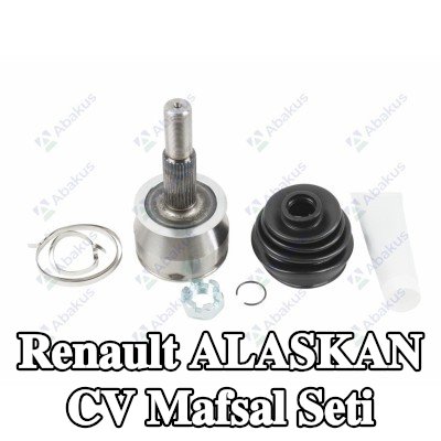ABAKUS Ön aks sol CV mafsal kiti, Ön Aks Sağ, Tekerlek Tarafı, körükli, sabitleme/montaj malzemesi ile — Renault Alaskan