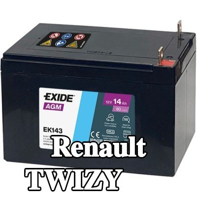 EXIDE بطارية AGM مساعدة — Renault Twizy