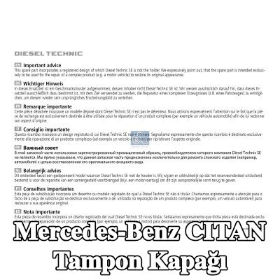 DT Spare Parts Tampon kapağı — 2012 Mercedes-Benz Citan