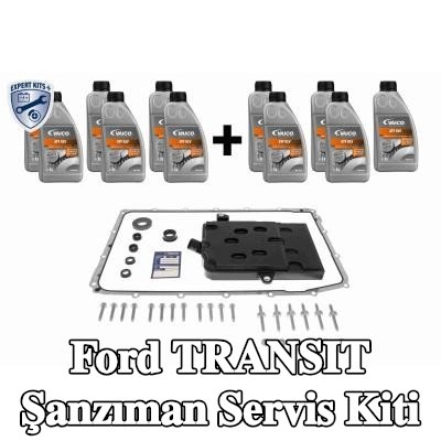 VAICO Aksesuarlarla birlikte şanzıman servis kiti, cıvata/vida ile, yağ yıkama için yağ miktarı, yağ karteri contalı — Ford Transit