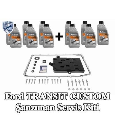 VAICO Aksesuarlarla birlikte şanzıman servis kiti, cıvata/vida ile, yağ yıkama için yağ miktarı, yağ karteri contalı — 2016 Ford Transit Custom