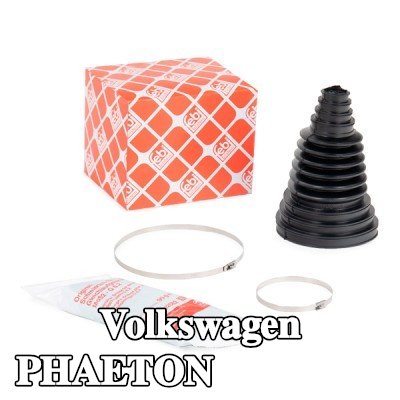 FEBI BILSTEIN غطاء مفصل CV المحور الأمامي, المحور الخلفي, مع شحم, مع مشابك — Volkswagen Phaeton