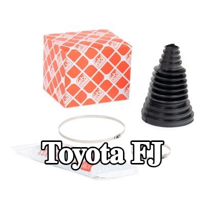 FEBI BILSTEIN غطاء مفصل CV المحور الأمامي, المحور الخلفي, مع شحم, مع مشابك — Toyota Fj
