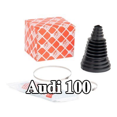 FEBI BILSTEIN غطاء مفصل CV المحور الأمامي, المحور الخلفي, مع شحم, مع مشابك — Audi 100