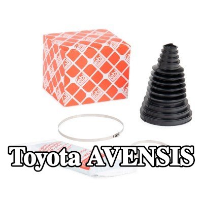 FEBI BILSTEIN غطاء مفصل CV المحور الأمامي, المحور الخلفي, مع شحم, مع مشابك — Toyota Avensis