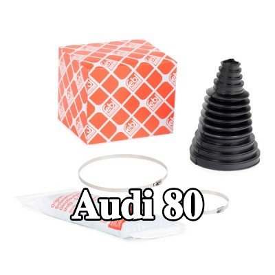 FEBI BILSTEIN غطاء مفصل CV المحور الأمامي, المحور الخلفي, مع شحم, مع مشابك — Audi 80