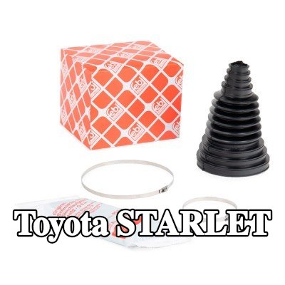 FEBI BILSTEIN غطاء مفصل CV المحور الأمامي, المحور الخلفي, مع شحم, مع مشابك — Toyota Starlet