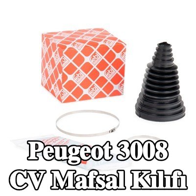 FEBI BILSTEIN Ön aks CV manşonu, Arka Aks, gres ile, kelepçeli — 2012 Peugeot 3008