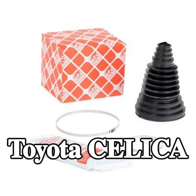 FEBI BILSTEIN غطاء مفصل CV المحور الأمامي, المحور الخلفي, مع شحم, مع مشابك — Toyota Celica