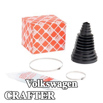 FEBI BILSTEIN غطاء مفصل CV المحور الأمامي, المحور الخلفي, مع شحم, مع مشابك — 2012 Volkswagen Crafter